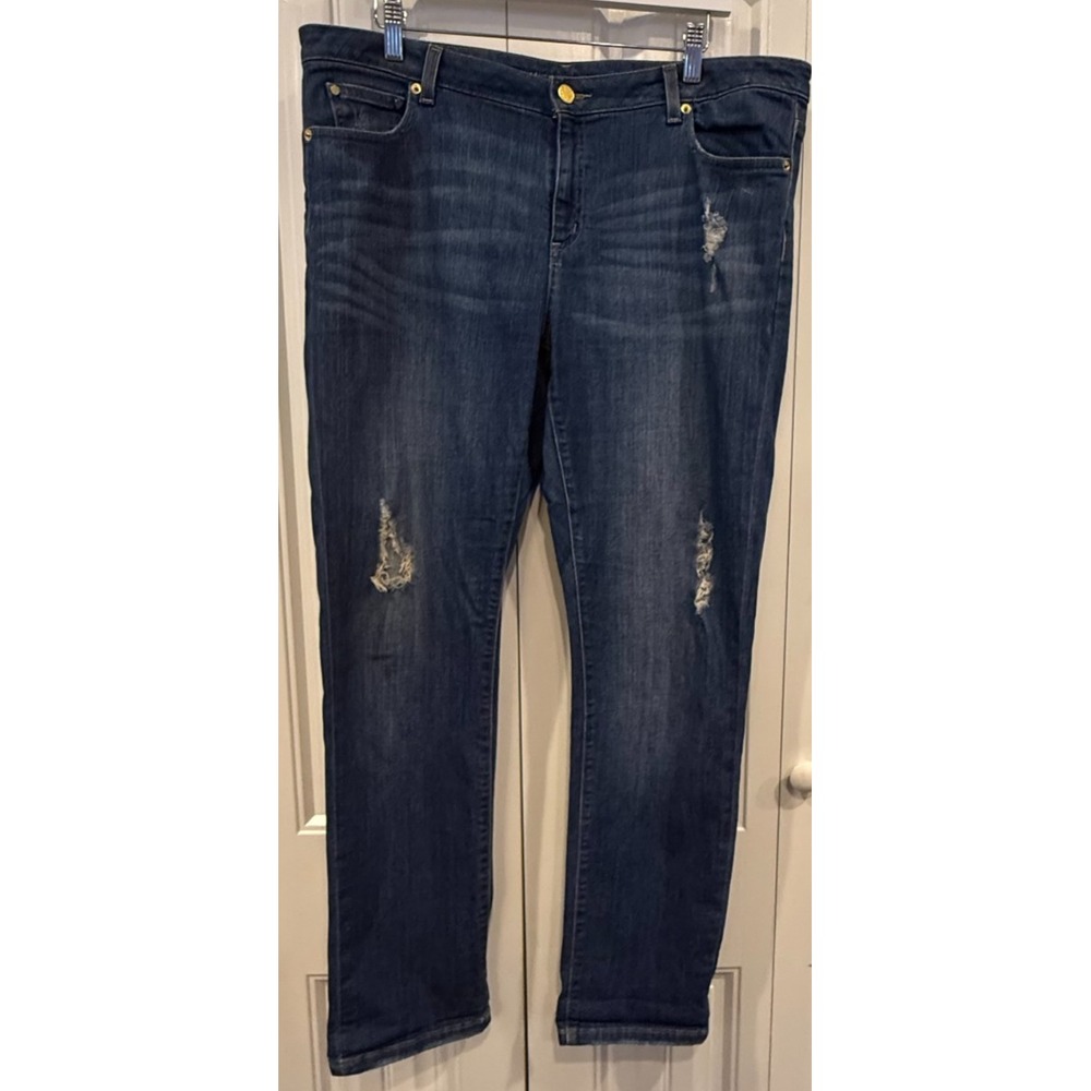 Michael Kors Jeans Womens Size 14 Dark Blue Denim Jeans RN# 111818